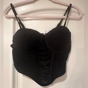 Women’s Black corset crop top